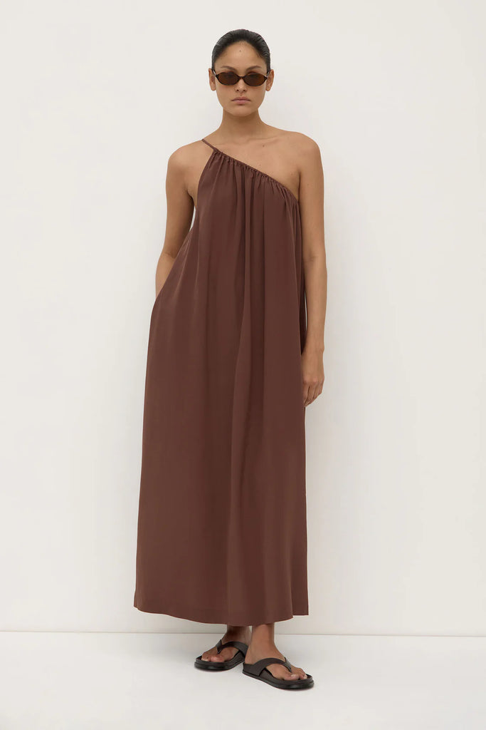Assembly - Mila Asymmetrical Maxi Dress Espresso