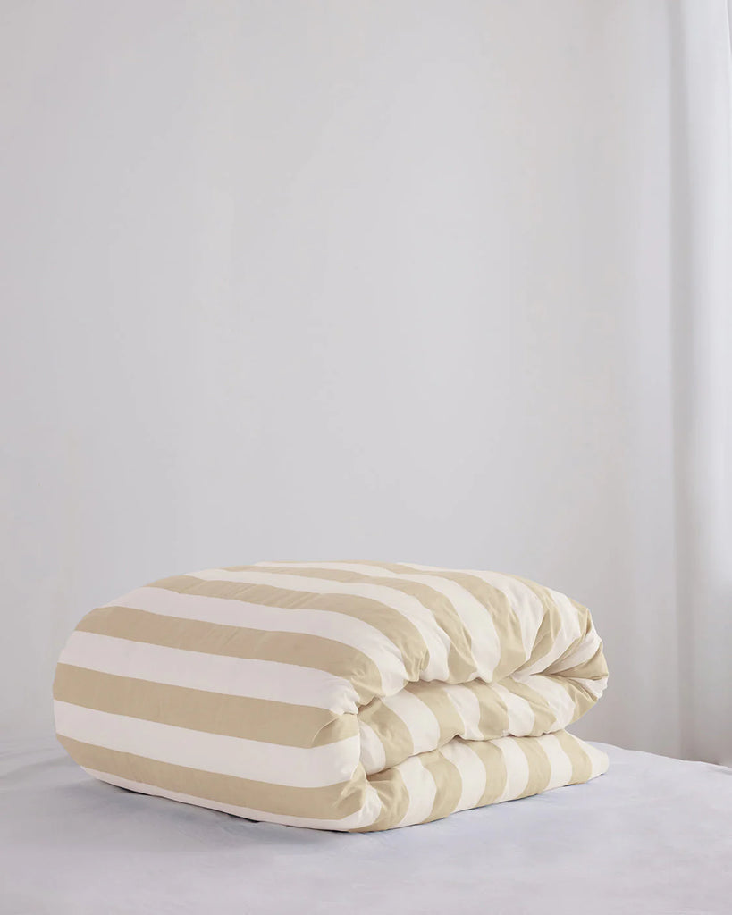 Hommey - Quilt Cover - Biscotti Stripes (Online Only)