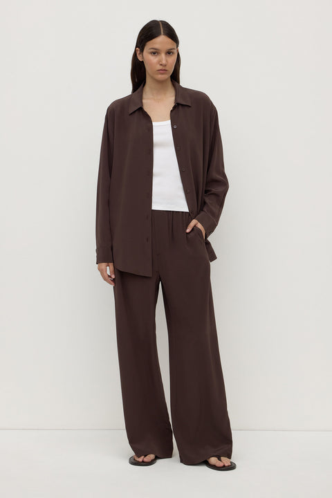 Assembly - Betty Silk  Pant - Ganache