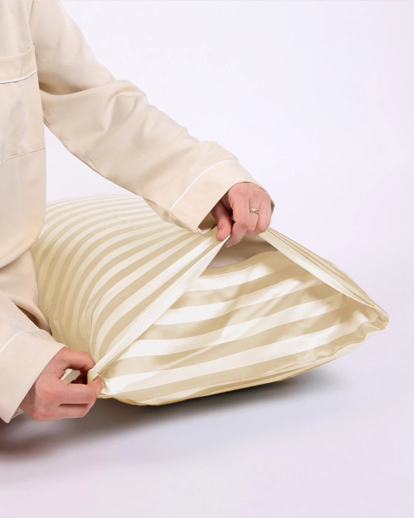 Hommey - Silk Pillowcase - Biscotti Stripes (Online Only)