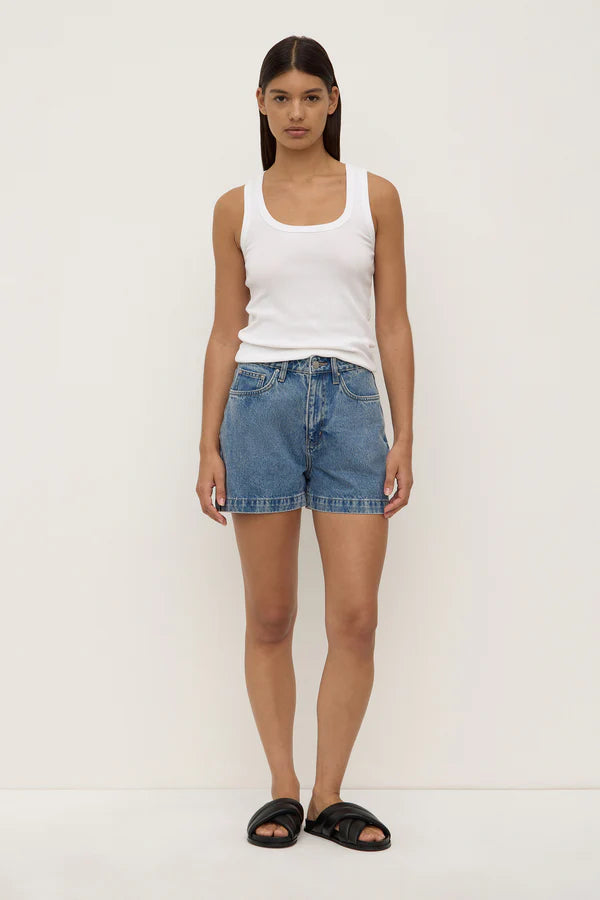 Assembly - Boxy Denim Short Dark Stone