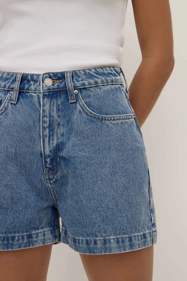 Assembly - Boxy Denim Short Dark Stone