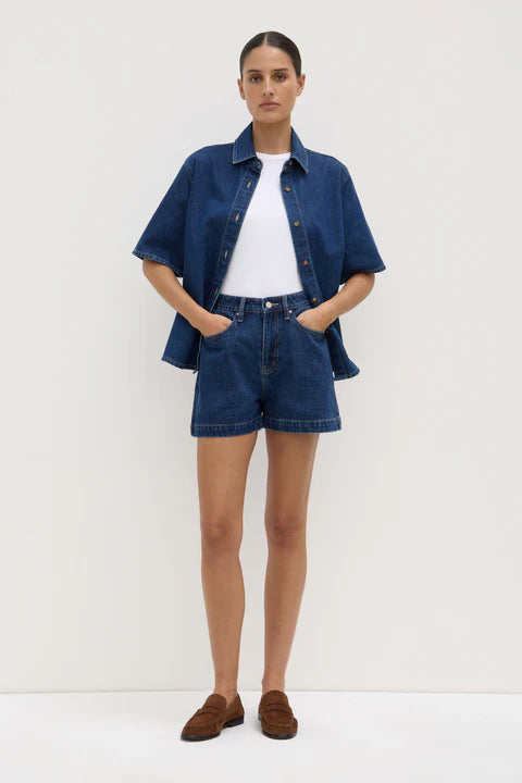 Assembly Label - Boxy Denim Short - Heritage Blue