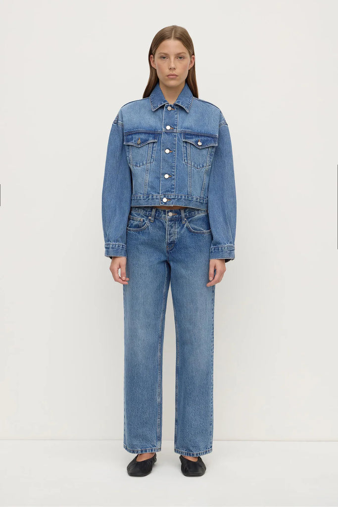 Assembly - Womens Cropped Denim Jacket - Classic Blue