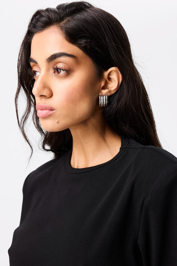 Mossman - Tied & True Long Sleeve Top - Black