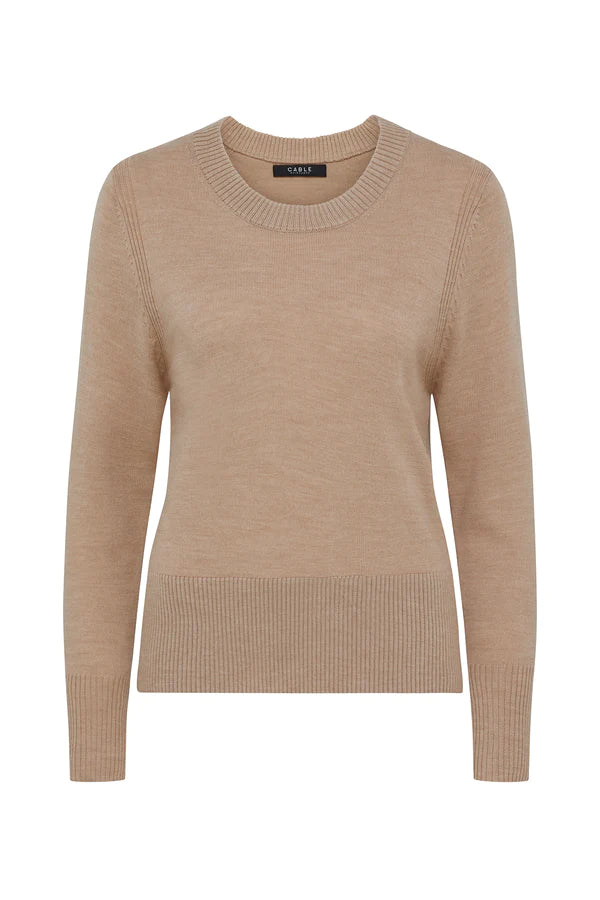 Cable - Nina Merino Jumper - Camel