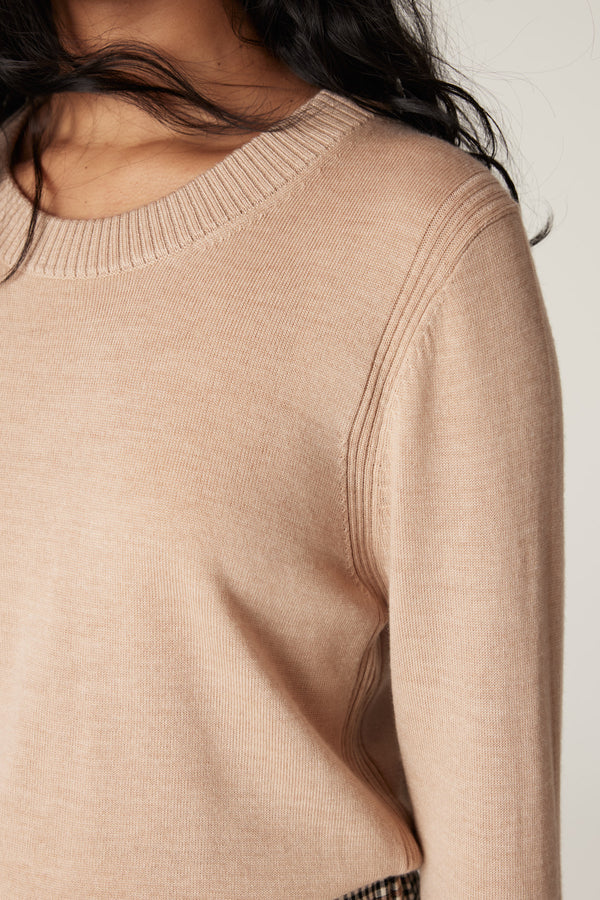 Cable - Nina Merino Jumper - Camel