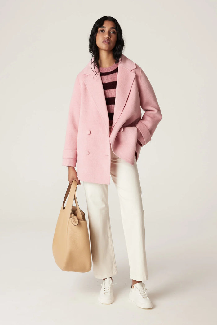 Cable - Weekend Pea Coat - Pink
