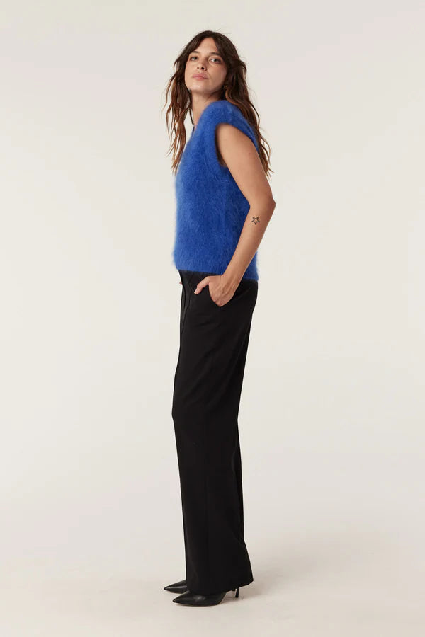 Cable - Brushed Pure Cashmere Top - Sapphire Blue