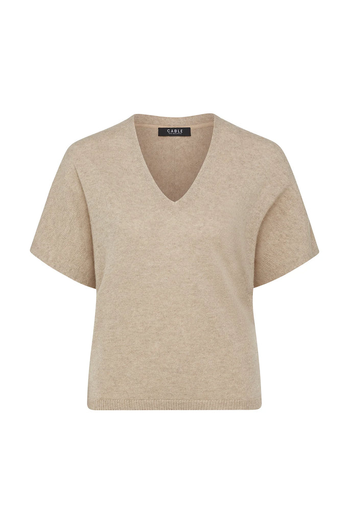 Cable - Pure Cashmere Relaxed Top - Biscuit