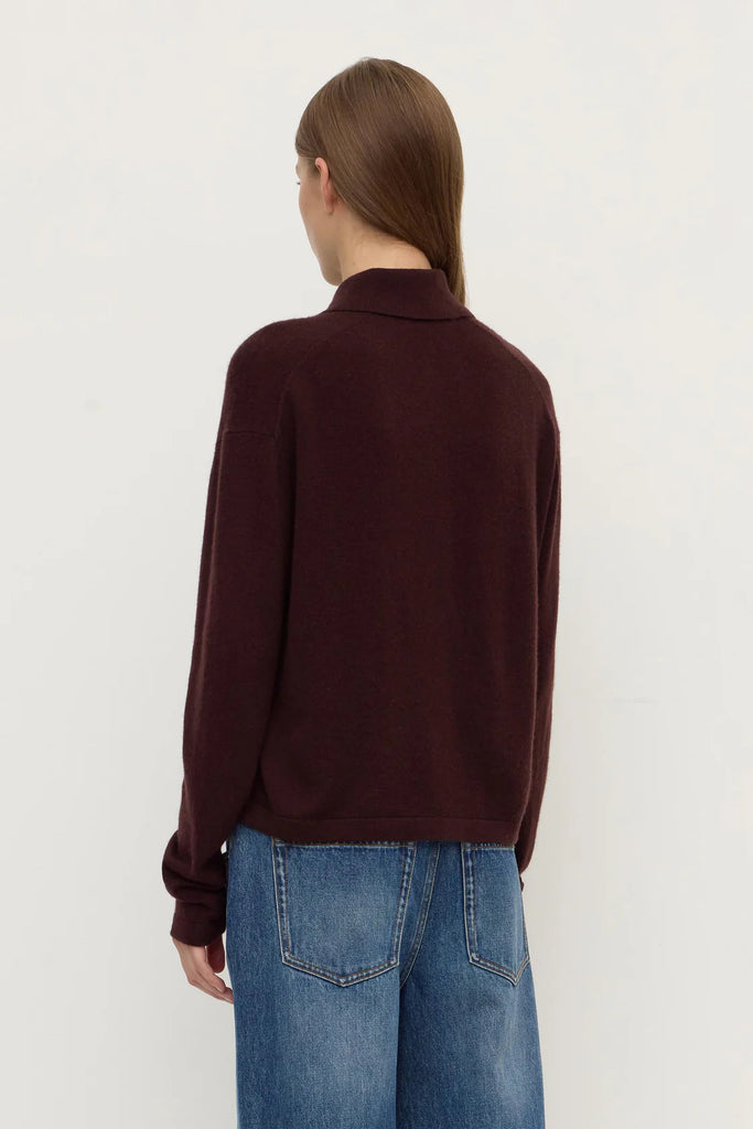 Assembly -  Wool Cashmere Knit Cardigan - Dark Merlot