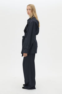 Camilla and Marc - Brody Short Trench Coat - French Navy Stripe
