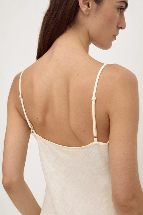 Assembly - Colette Linen SLip Dress - Vanilla
