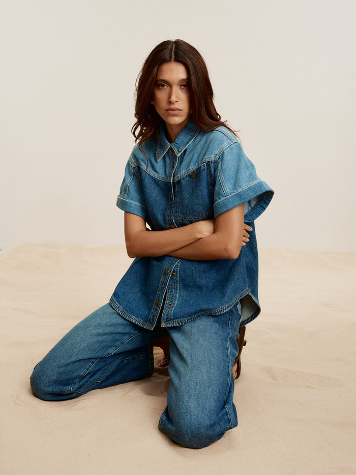 Kivari - Coralie Denim Shirt - Two-Tone