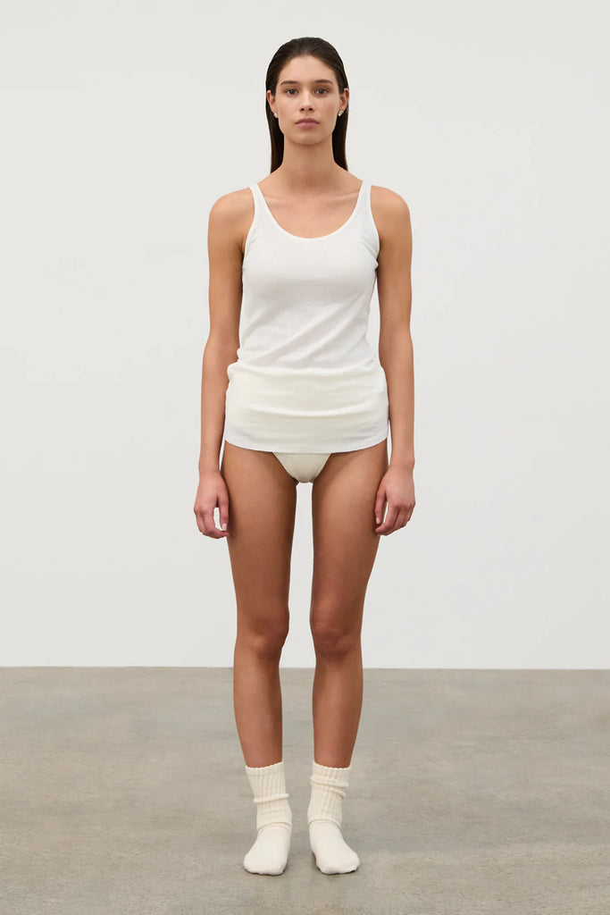 Zulu & Zephyr - Rib Hemp Jersey Tank - White