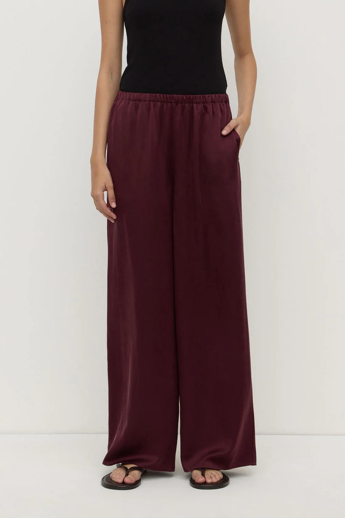 Assembly - Pippa Silk Pant - Merlot
