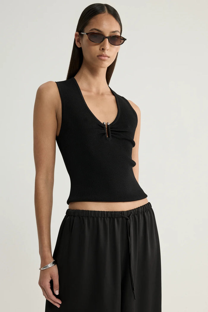 Elka - Lindsay Knit Top - Black