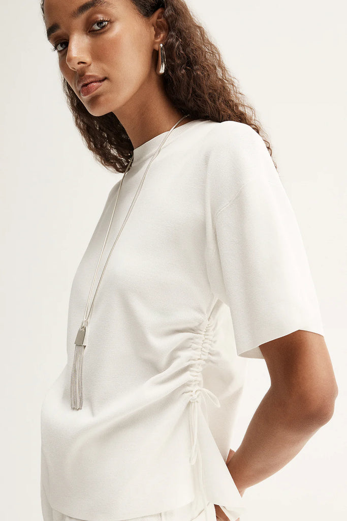 Elka - Marley Knit Top - White