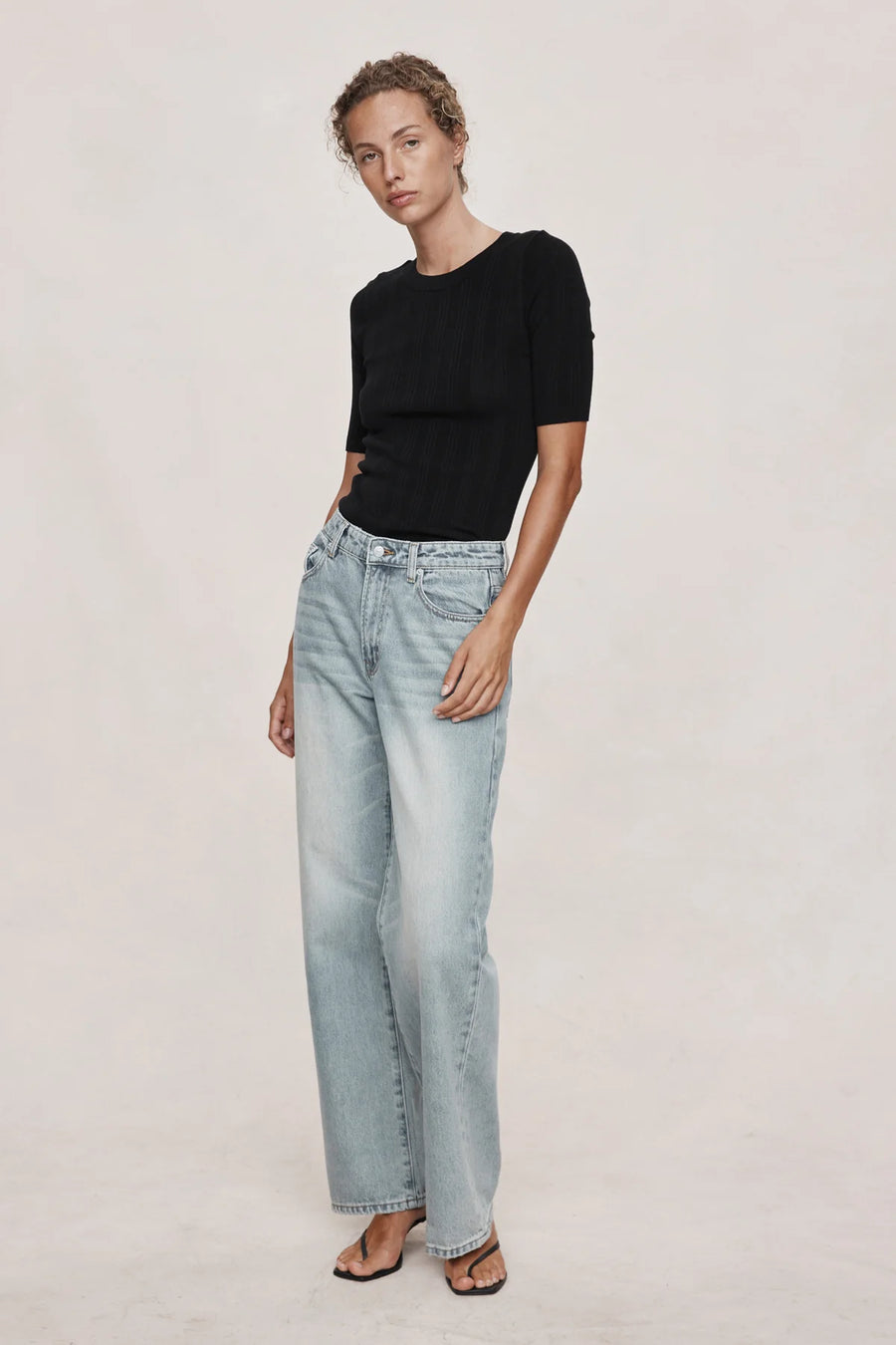 Marle - Wide Leg Jean - Faded Blue