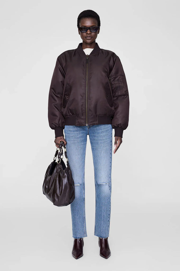 Anine Bing - LEON BOMBER - DEEP BROWN
