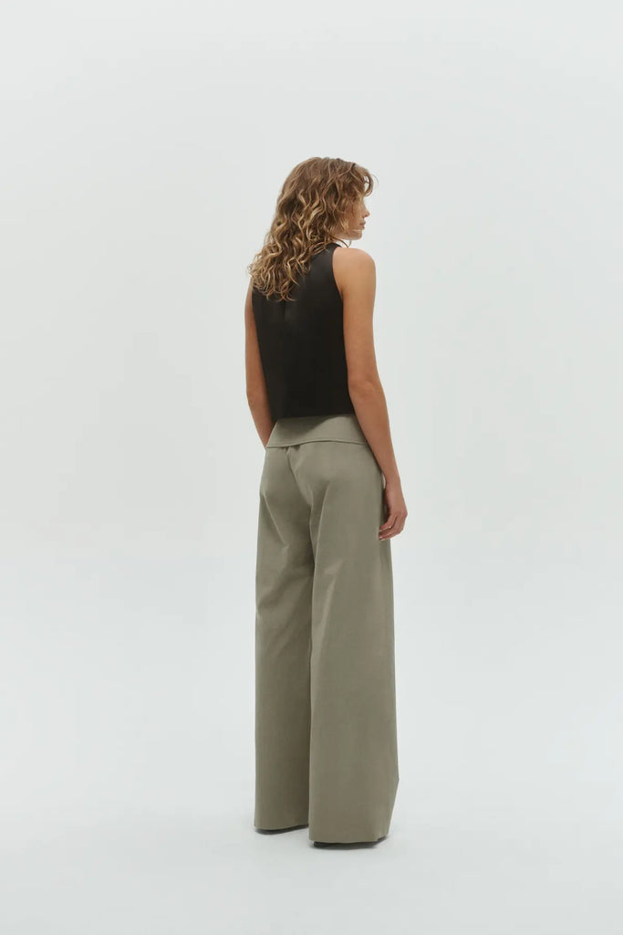 One of Others - Bea Belted Pant - Moss