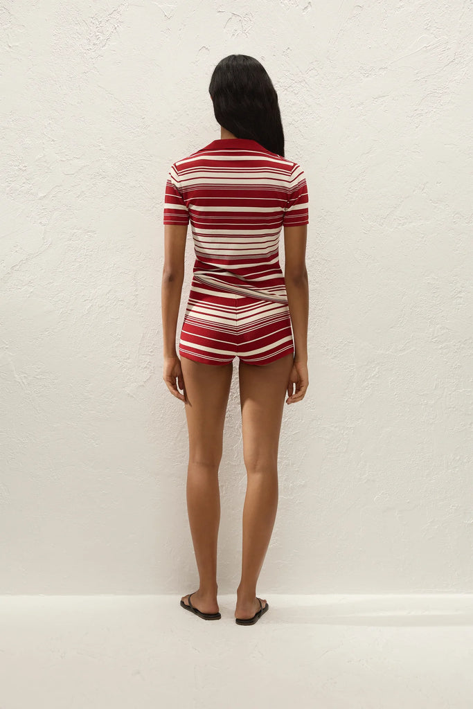 Faithful - Cloe Top - Valdemar Stripe Red Ochre