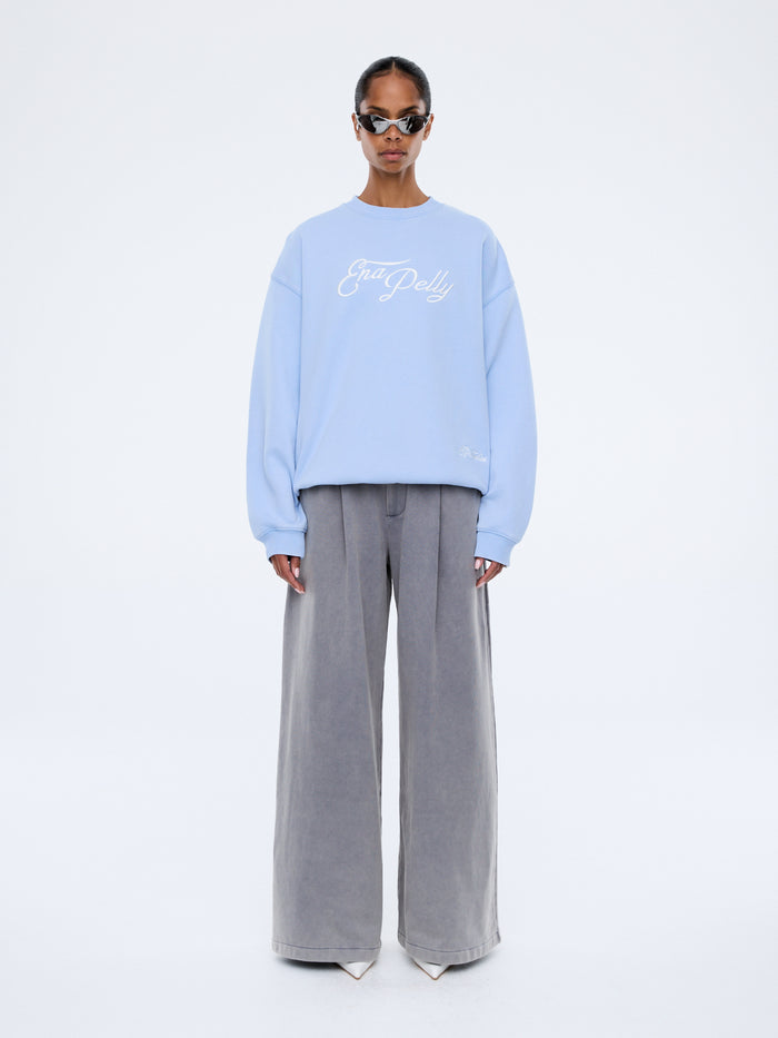 Ena Pelly - Mila Oversized Sweater - Soft Blue