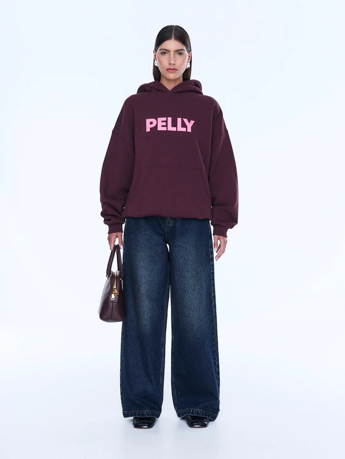 Ena Pelly - Cassie Oversized Hoodie - Deep Cherry Red
