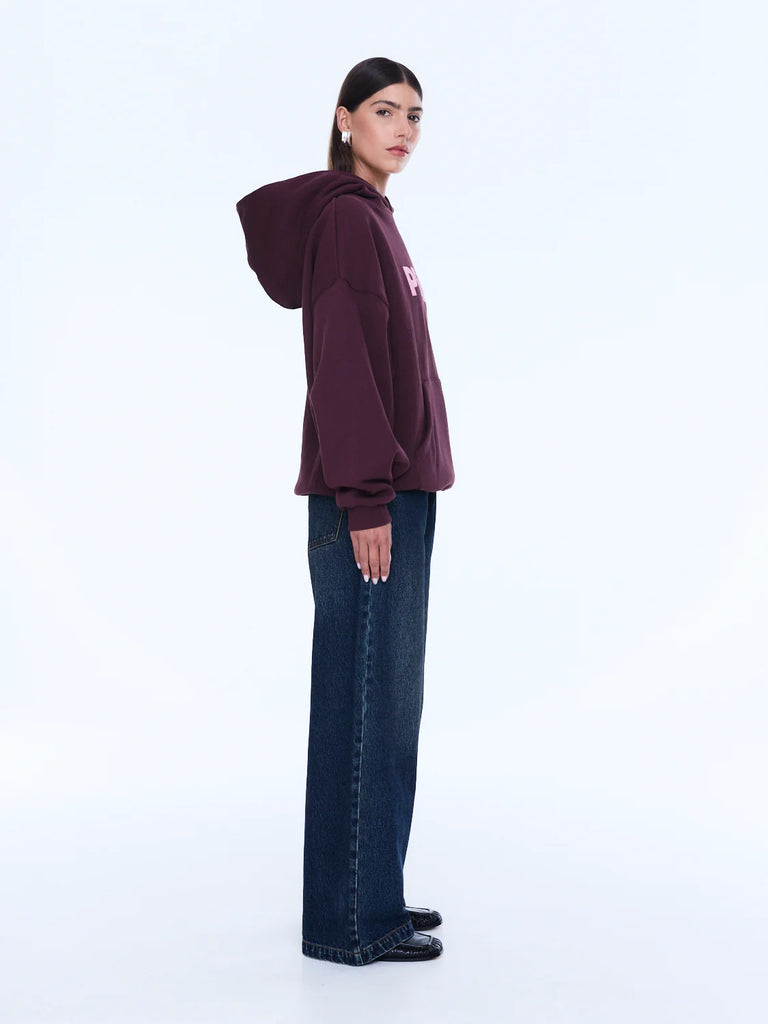 Ena Pelly - Cassie Oversized Hoodie - Deep Cherry Red