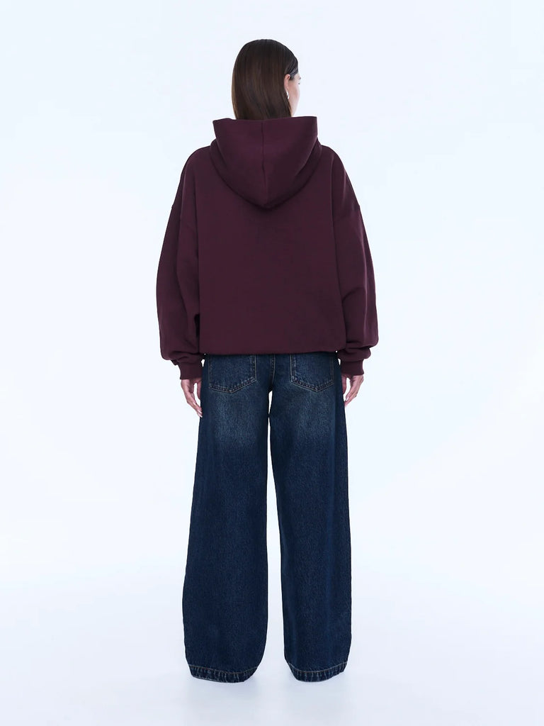 Ena Pelly - Cassie Oversized Hoodie - Deep Cherry Red