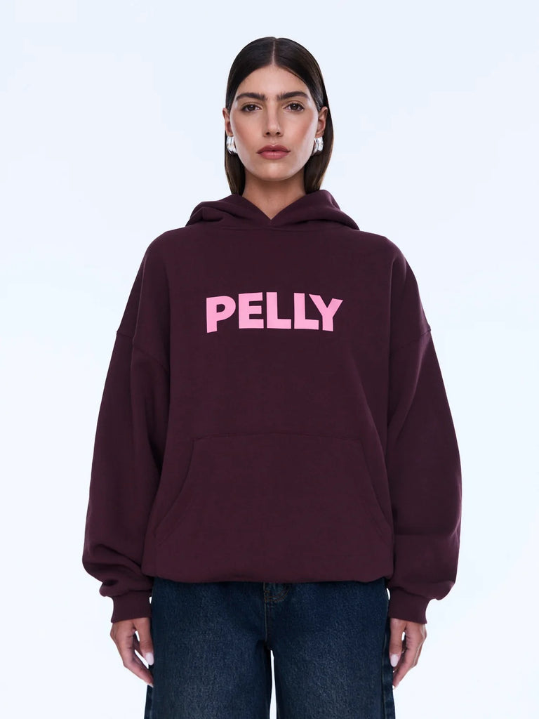 Ena Pelly - Cassie Oversized Hoodie - Deep Cherry Red