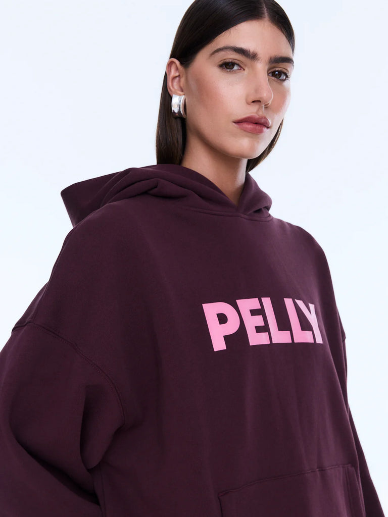 Ena Pelly - Cassie Oversized Hoodie - Deep Cherry Red