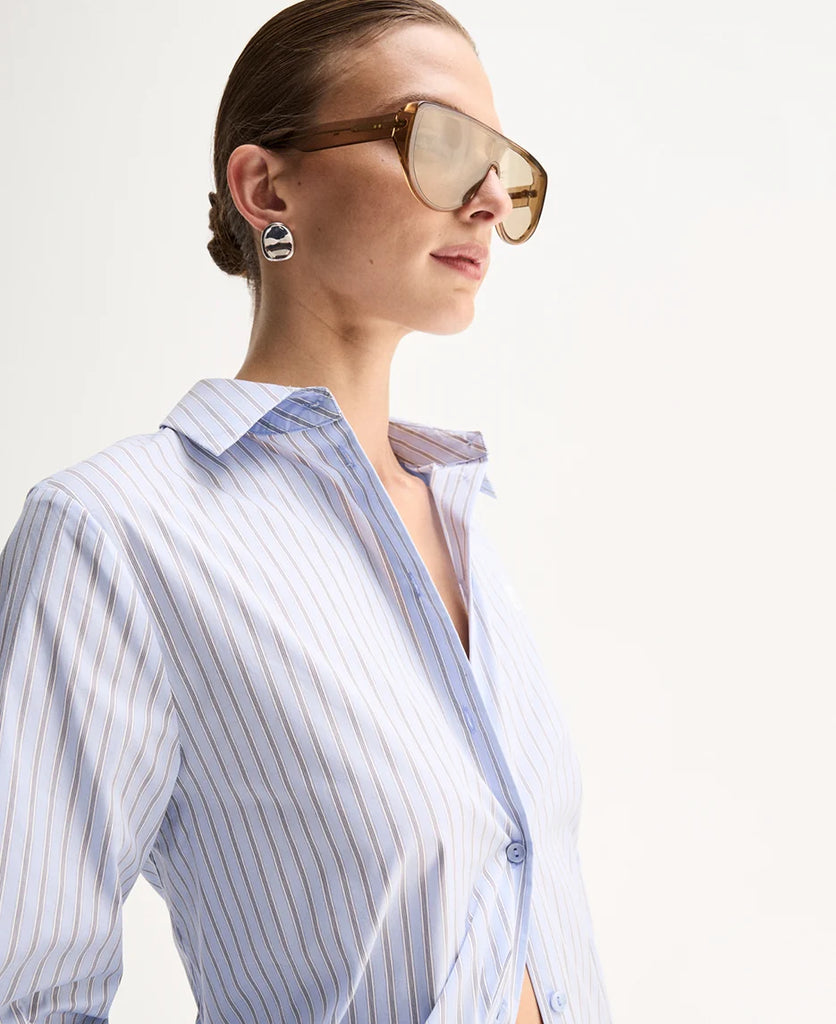 Elka - Kallie Stripe Shirt -  Blue Stripe