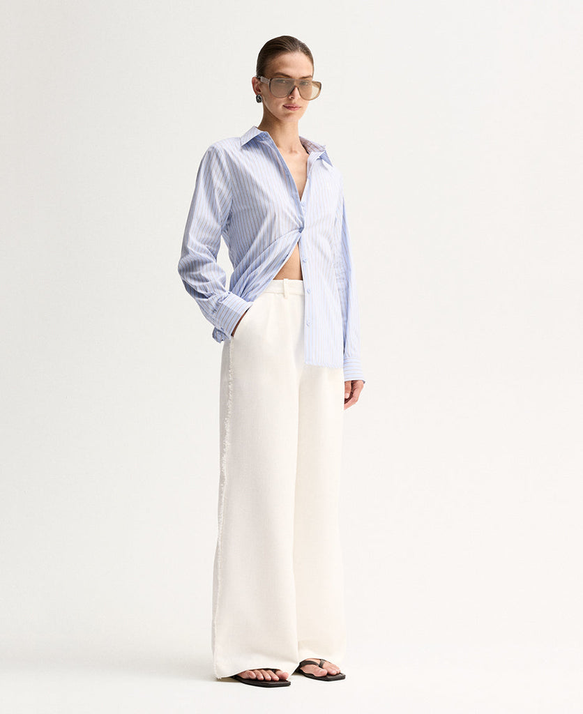 Elka - Kallie Stripe Shirt -  Blue Stripe