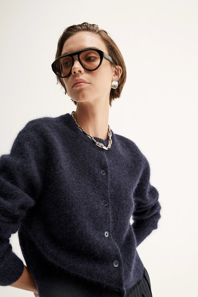 Elka - Abigail  Knit Cardigan - Midnight Navy