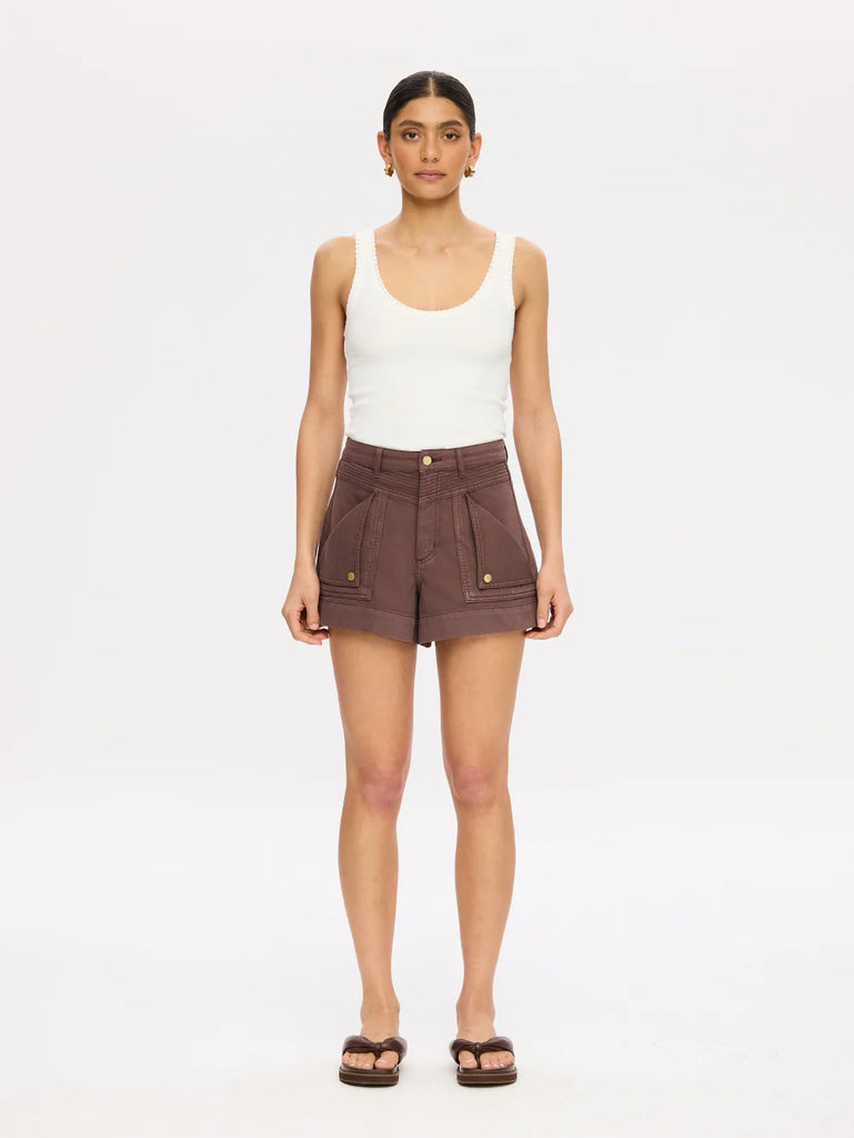 Kivari - Celene Denim Short - Chocolate