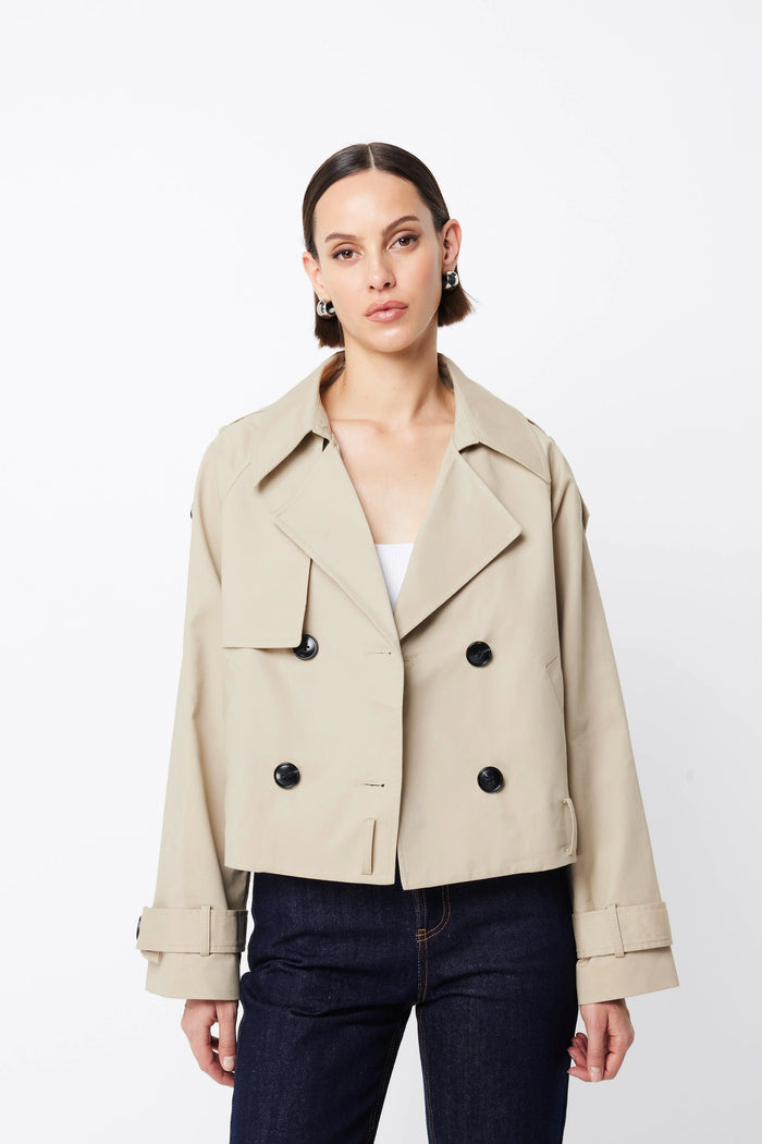 Mossman - Franklin Cropped Trench - Natural