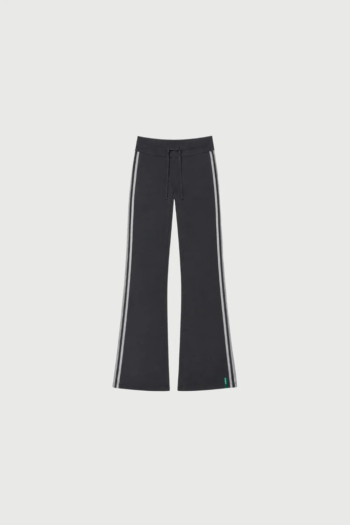 Pinky & Kamal - Straight Leg Tie Up Pant  - Grey Stripe