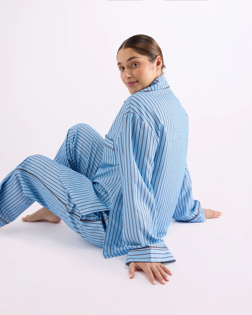 Hommey - Long Sleeve Shirt - Iced Chocolate Stripes
