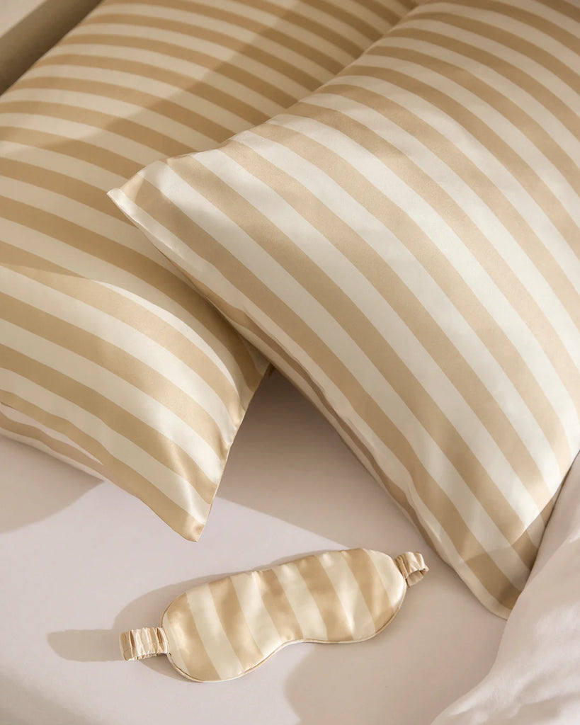 Hommey - Silk Pillowcase - Biscotti Stripes (Online Only)