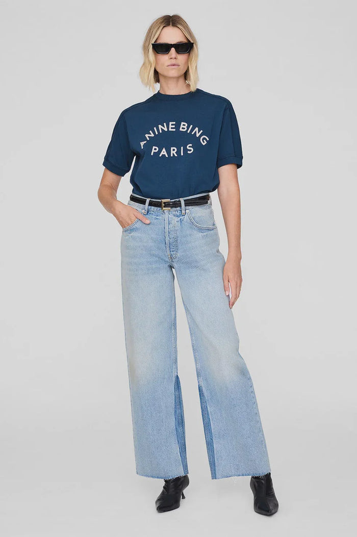 ANINE BING- JAYLIN TEE PARIS - WASHED NAVY
