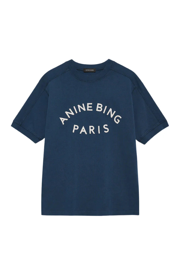 ANINE BING- JAYLIN TEE PARIS - WASHED NAVY