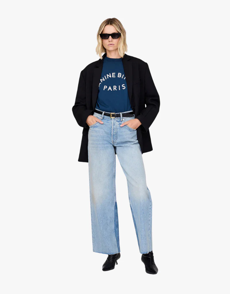 ANINE BING- JAYLIN TEE PARIS - WASHED NAVY
