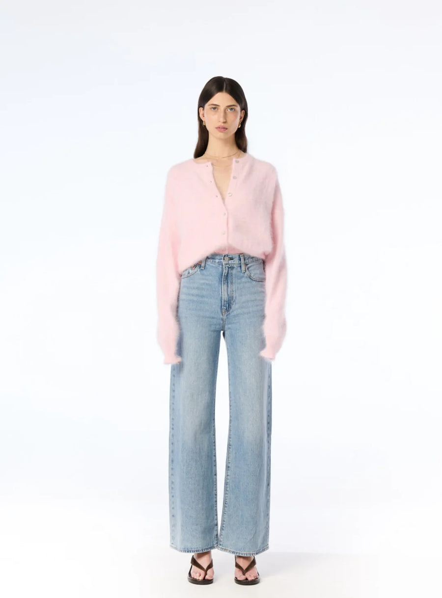 World Of Nomad - Frankie Cashmere Crew Neck Cardigan - Rosewater