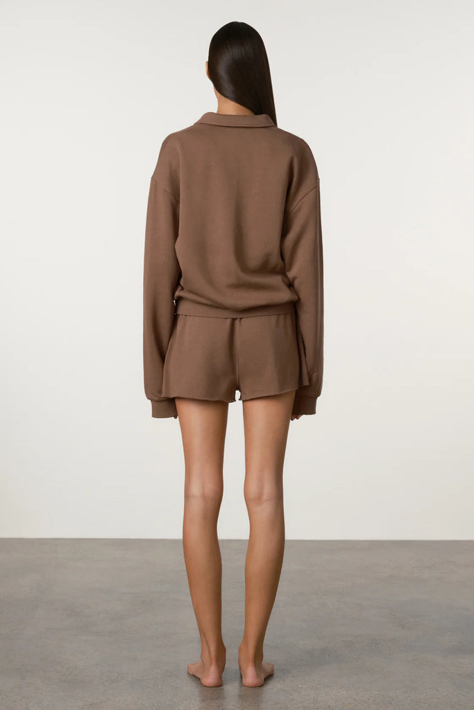 Zulu & Zephyr - Carob Collared Sport Sweatshirt - Carob