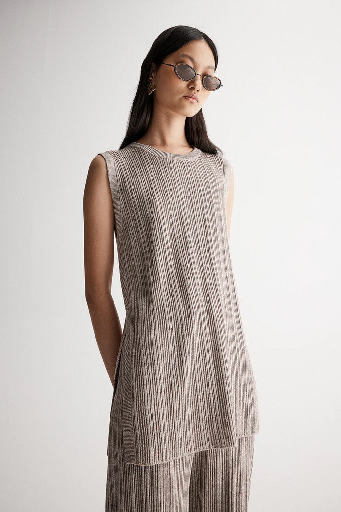 Elka - Oscar Knit Top - Dark Taupe