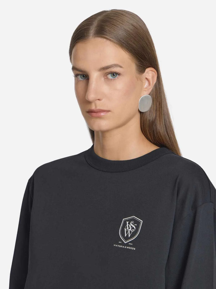 Viktoria & Woods- V & W Crest Longsleeve- Black