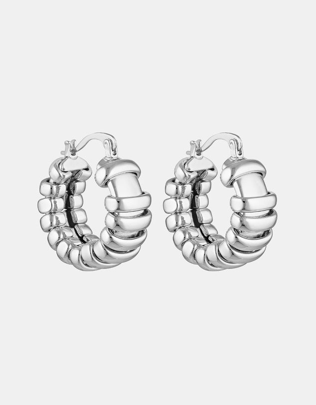Porter - Turtle Hoops - Silver