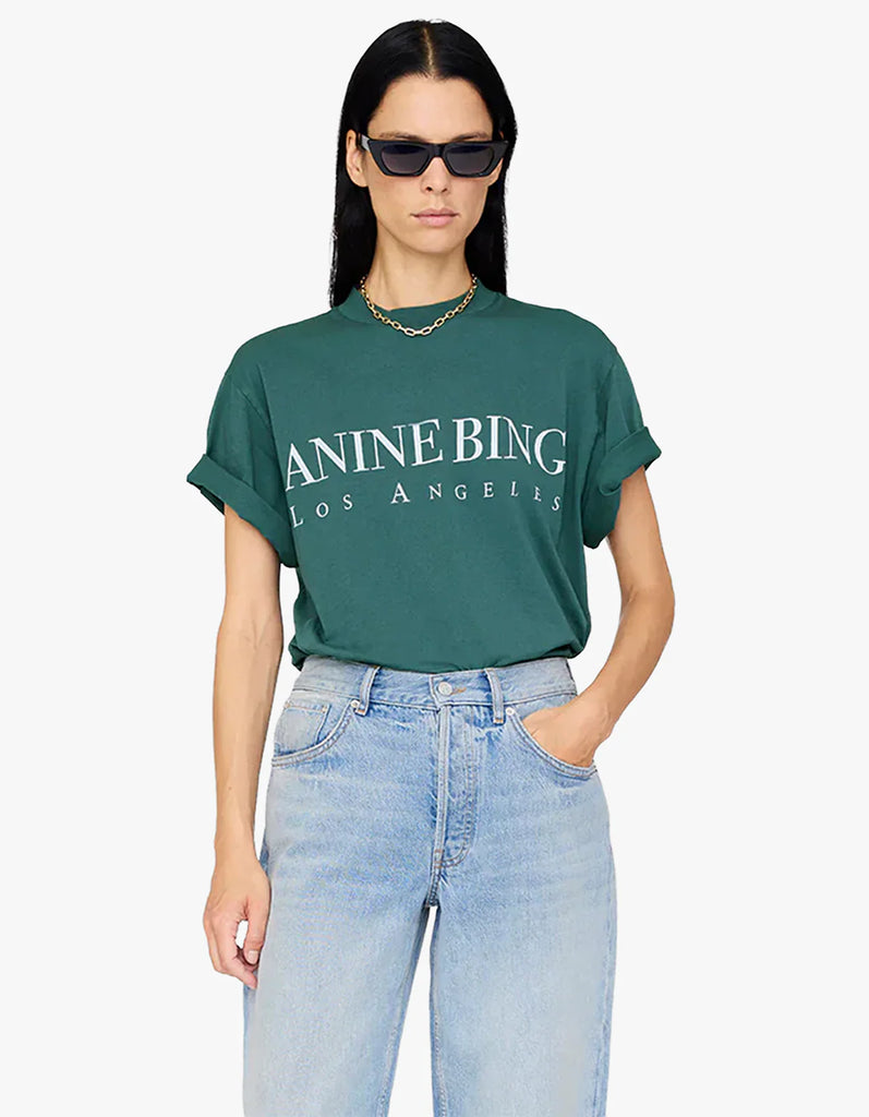 Anine Bing - ASHTON TEE LOS ANGELES - DARK TEAL