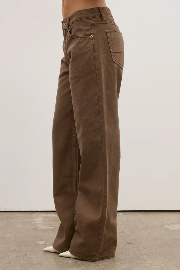 Bayse - Avery Mid Rise Denim Jean - Chocolate